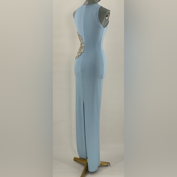 🆕 BRONX & BANCO 🧿 NWOT Camila Rhinestone Cutout Maxi, Powder Blue, Sz XS US 2 - Picture 8 of 16